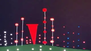 Radio Towers on Planet S. 118 on night mode animation