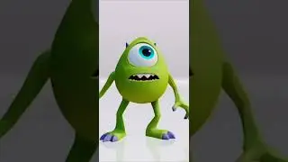 Mike Glotzkowski created himself as a Pixel art...and met some villains 😕 #monstersinc #toystory
