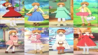 Cardcaptor Sakura: Memory Key - All 4 Stars casual outfits & animations (2/2)