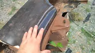 Repairing 57 Chevy 210 Driver's fender Part #1 Making a plan of Attack!