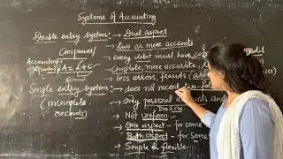 Systems of accounting- Single Entry System and Double Entry System