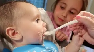 Trying Baby Cereal! | ThePlusSideOfThings