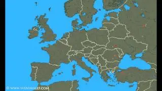Lightning over Europe Blitzortung 01/06/2013 - 01/07/2013