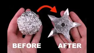 Turning Aluminium Foil into a Shuriken (Ninja Star)