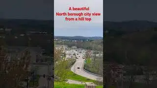 Northborough Massachusetts city view from a hill top