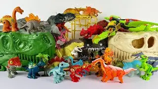Jurassic World Rebirth Colorful Dinosaur Toys Unboxing ASMR T-rex Stegosaurus Brachiosaurus Spino