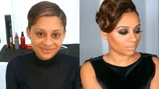 Transformation Tuesdays | Short Hair Updo & Smokey Eyes