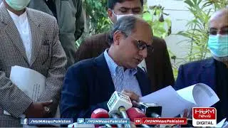 Saeed Ghani holds a media talk