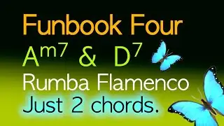 Funbook Four, Rumba Flamenco backing track, just 2 chords, Am7-D7 #reinholdtracks #youtubehighfive