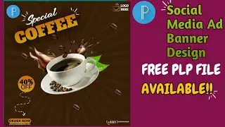 How To Make Coffee Banner Design on Mobile || Graphi Pia!