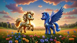 Four Magic Ponies Paint the Sky | Imaginative Kids Song | Nursery Rhymes for Toddlers and