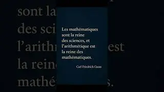 Citation de de Gauss sur les Math&eacute;matiques
