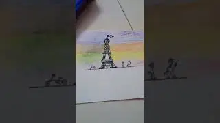 how to draw EIFFIL TOWER
