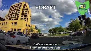 Hobart - a daily occurrence. Blocking the intersections.