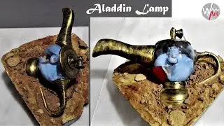 How to make Aladdin Genie Lamp | DIY Resin Art | Magical Lamp Diorama