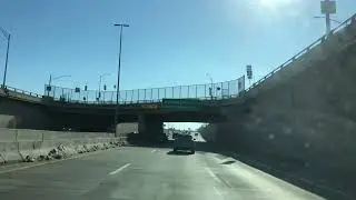 Driving to Detroit, Michigan from Southfield, Michigan. February 2023