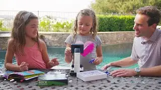 IQCREW by AmScope Kid's Portable LCD Color Digital Microscope with Look and Learn&trade; Activity Kits