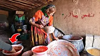 Persian Nomads | How nomadic people make tomato paste!
