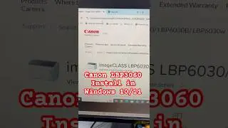 Canon LBP 3060 Printer Driver Download & Install in Windows 10/11 #canon #6030w #lbp6030w #printer