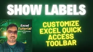 Make Excel Toolbar Clearer: Show Quick Access Command Labels - MS Excel tips and tricks