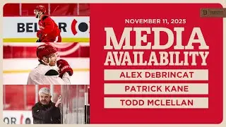 Alex DeBrincat, Patrick Kane, Todd McLellan Practice Media | Nov. 11, 2025