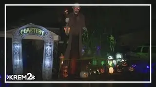 North Spokane haunted house display goes all out
