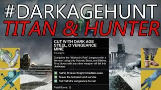 #DarkAgeHunt | Titan & Hunter Flawless Clears One Loadout | Warlord's Ruin | Renegades | Destiny 2