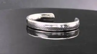 INOX Jewelry Men's Titanium Cuff Bracelet Inlaid with Carbon Fiber-BRT012