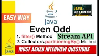 Find Even Odd using Lambda & Streams API Java 8 (filter() & Collectors.partitioningBy())