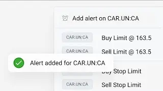 Quotestream - How to Create an Alert