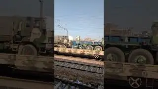 Army train crossing in faridabad Railway Station 11/1/2026