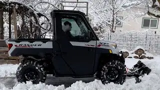 Polaris Ranger XP Trail Boss with snow plow attachment