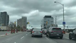 Driving In Toronto's  Main Streets  Eglinton Avenue West to O'Connor Drive Ontario Canada 4K HD