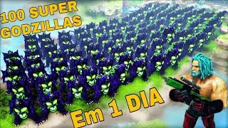 Domando 100 Super Godzillas em Um Dia | MODO HARDCORE | Ark Desafios