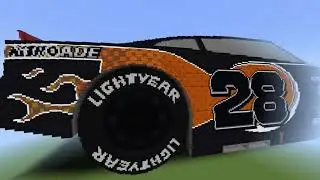 Minecraft Disney Pixar Cars Mega Build - Phil Tankson (Nitroade #28) Piston Cup Racer
