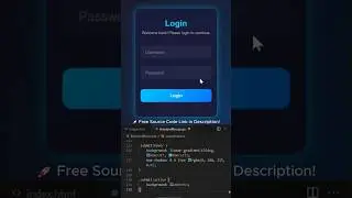 ✨ Animated Flyout Label Login Form | Free Source Code #shorts