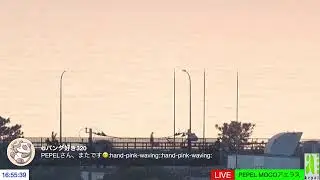 東京湾に沈む夕日