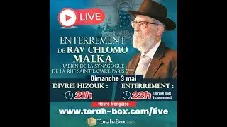 Enterrement de Rav Chlomo Malka (Rabbin de la synagogue de la rue Saint-Lazarre, Paris 9ème)