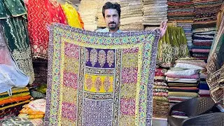 Most Demanding | Printed mirror work | shawls with kaatan silk suits |#subscribe #support #fashion