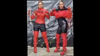 Top unique designs overknee boot glam heart touching thigh highheel latex boots for outgoing women's