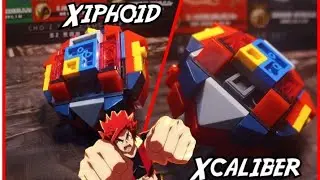 Updated Lego Xiphoid Xcaliber| (BU) Lego Beyblade Reviews (!Epic Burst Finishes!)