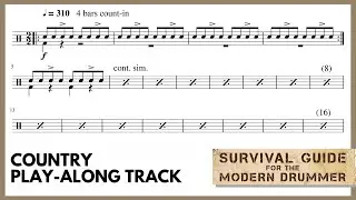 Up-Tempo Country Train Beat | Drumless Backing Track + Chart