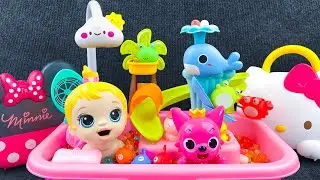 13 Minutes Satisfying Unboxing Pink Swimming Pool Collection Toy 💖 Relaxing Ambulance Toy | Violet
