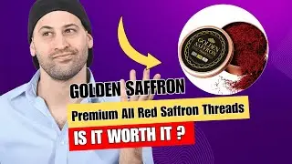 Golden Saffron, Finest Pure Premium All Red Saffron Threads, Grade A+ Super Negin, Non-GMO Verified