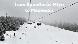 &Scaron;pindlerův Ml&yacute;n - Spindlerm&uuml;hle / Ski Lift from &Scaron;pindlerův Ml&yacute;n to Medvěd&iacute;n / Krkono&scaron;e
