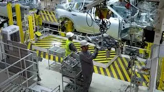 Cars being assembled at a Nio factory in China's Hefei