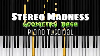 Forever Bound &mdash; STEREO MADNESS [Geometry Dash] | Piano Tutorial | Perfect Piano Cover.