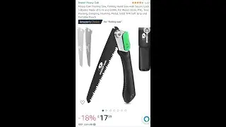 Mossy Oak Pruning Saw, Folding Hand Saw with Secure Lock