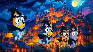 Spooky Night Sleep Music with Bluey Witch 🎃 Calm Your Mind & Relieve Stress ✨ Peaceful Autumn Piano