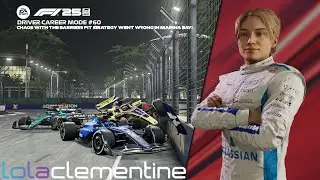 F1 25 Driver Career Mode - Part 60 - Chaos with the Barrier!! Pit Strategy went wrong in Marina Bay!
